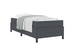Maison Exclusive - Estrutura Da Cama Com Colchão Cinza Escuro 90 X 190 Cm Tecido