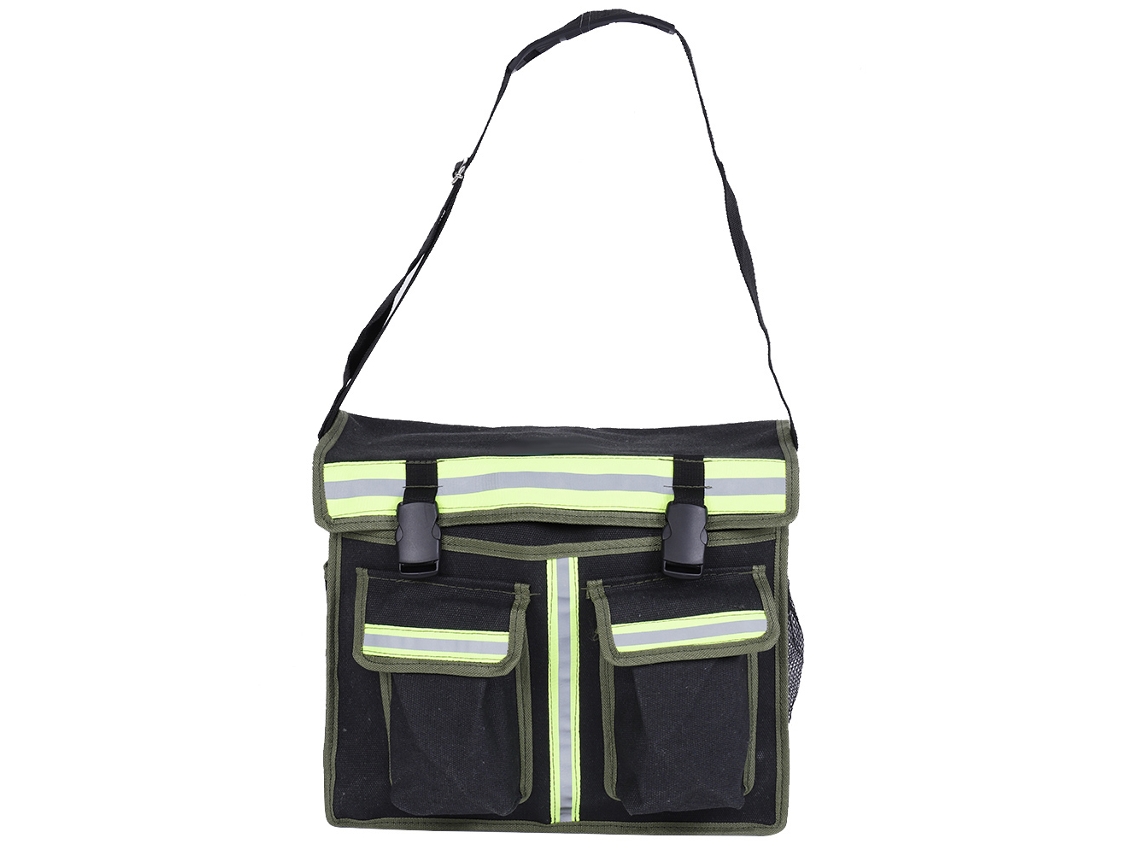 Bolsa de ombro multifuncional em lona para eletricistas e técnicos, com organizador de armazenamento.