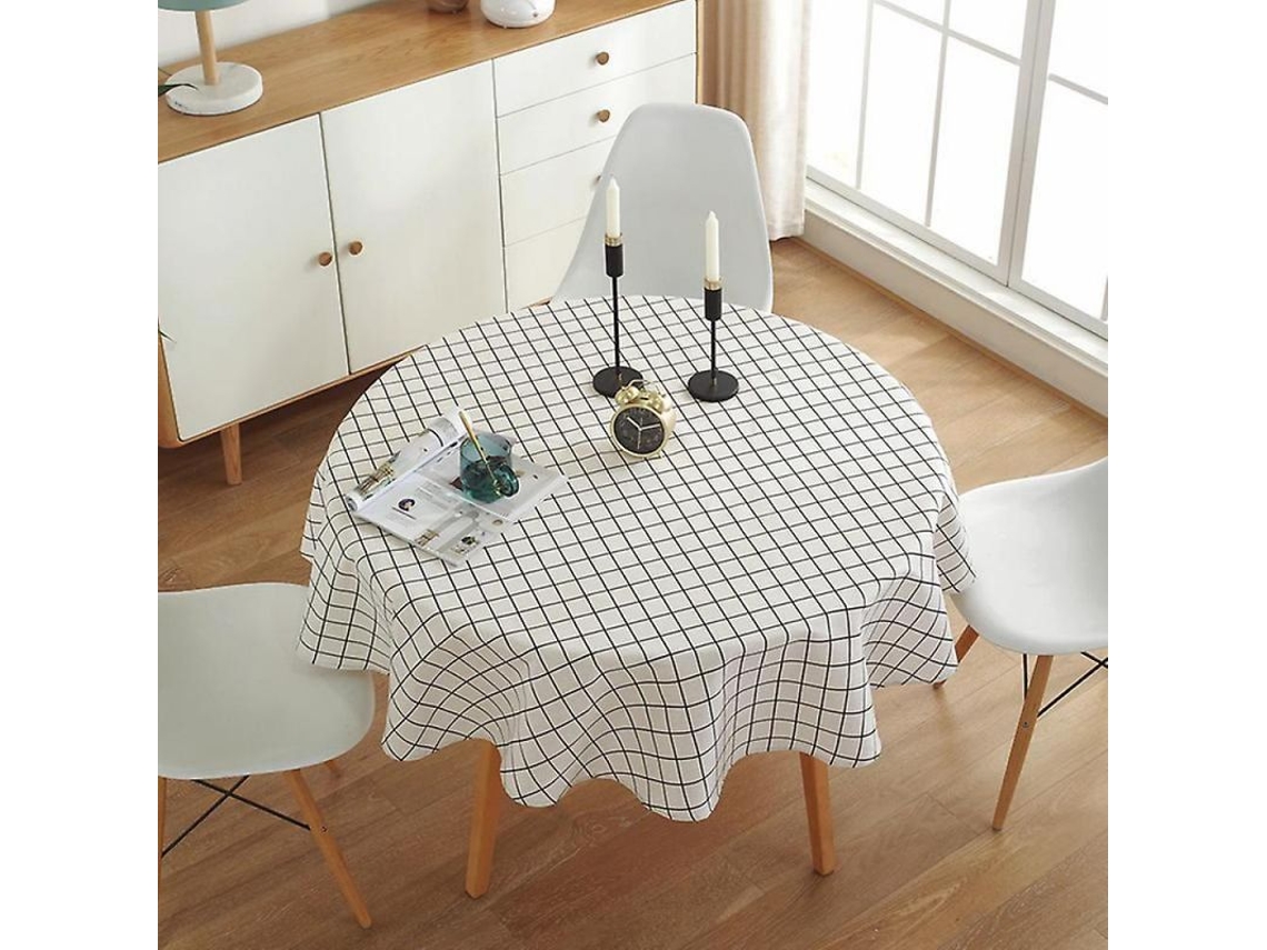 2026 mantel Redondo 59 Polegadas 150cm Poliéster algodón Estilos 3 para Bodas Banquetes Hogar Cth Quadros Brancos