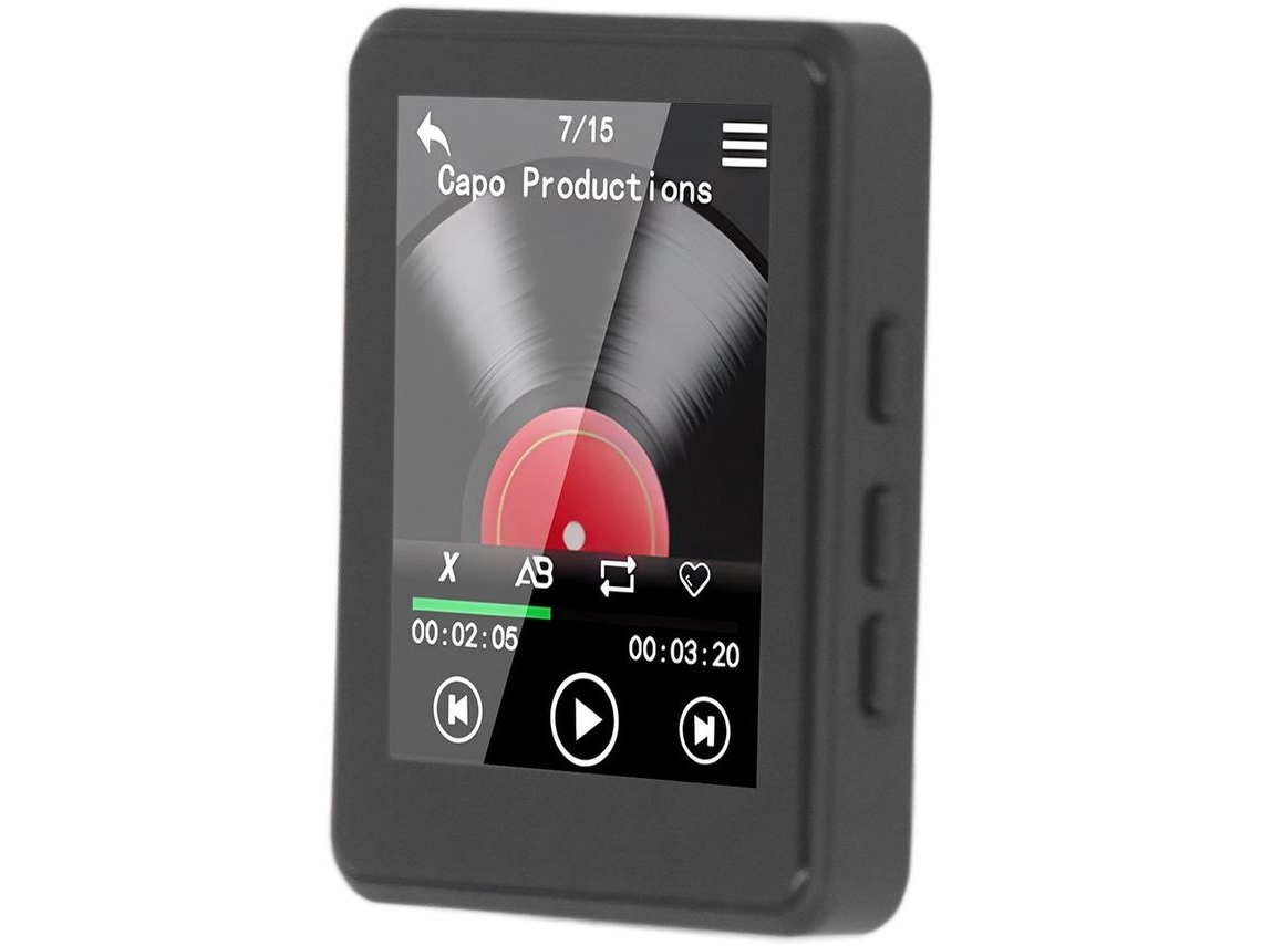 Leitor Mp3/Mp4 YIZHOOD T7 2.4Inch com Cartão Tf 16G Preto