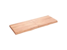 Vidaxl Tampo De Mesa 140x50x(2-6) Cm Carvalho Tratado Castanho-claro