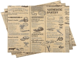 Papel Lurelia Para Fritadeira Air, 50 Folhas, Papel Kraft, Castanho
