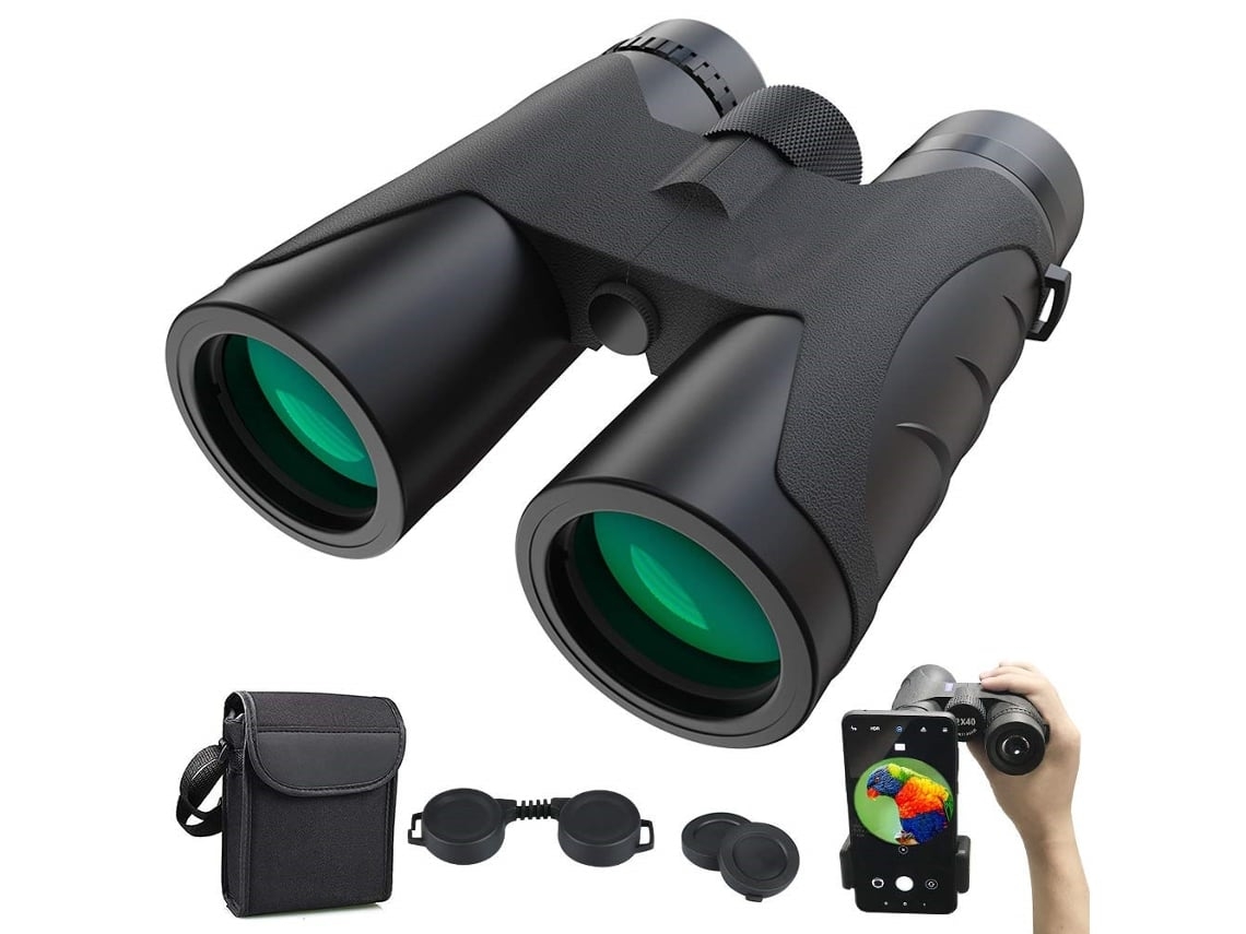 Binóculos ENKERS 1000M Poderosos Adultos 12X42 Poderosos HD Lente Fmc Prisma Bak4 Adequado para Observação de Aves Acampame-Exército Verde