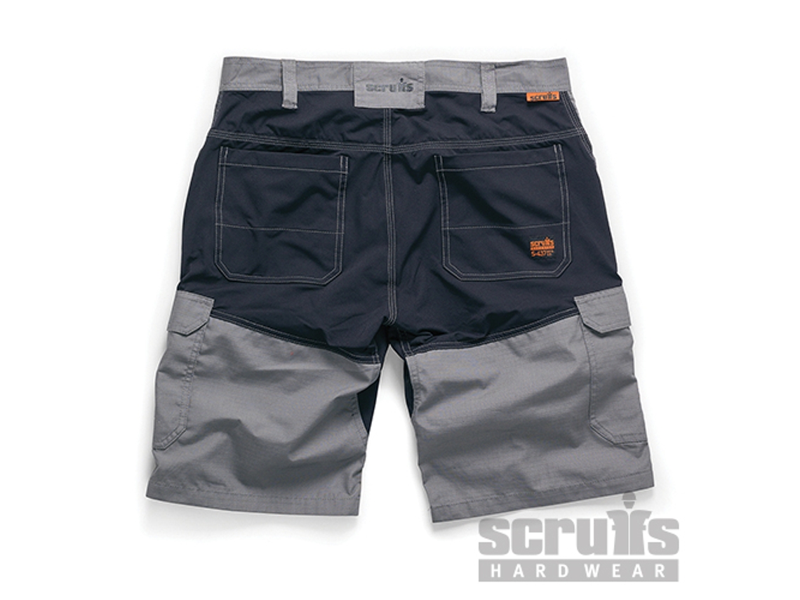 SCRUFFS T54649 Pantalón Corto de Bolsillos Con Funda Trade Flex Color Gris