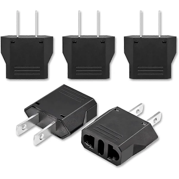 Adaptador França EUA, Pacote com 5, Viagem Canadá EUA, Internacional, AQUAFORGE