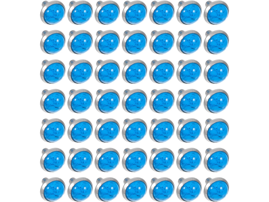 100 Rebites Turquesa De 8mm Para Artesanato Em Couro E Bijuteria, Plástico Azul