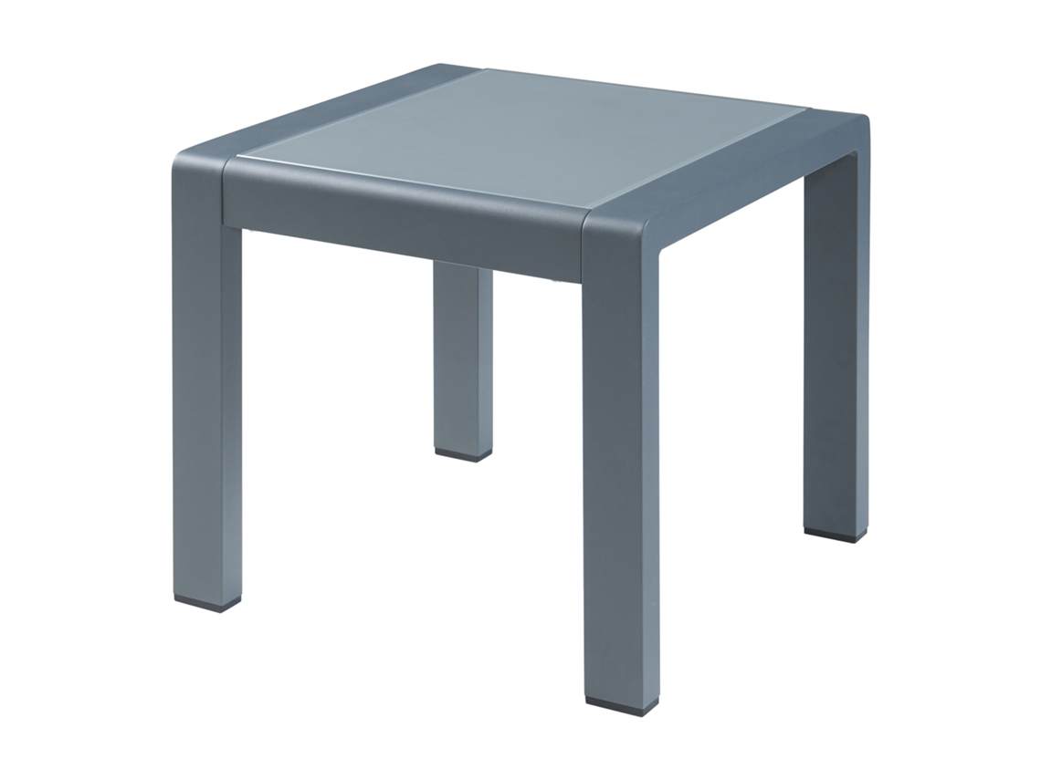 Conjunto de 2 Espreguiçadeiras e 1 Mesa Baragiano Antracite/Cinzento Escuro CASA.PRO