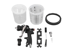 Kit de Pistola de Pintura a Ar 1/4" com Pote 600ml Bico 1.3mm Carros Verniz Tinta S/MARCA