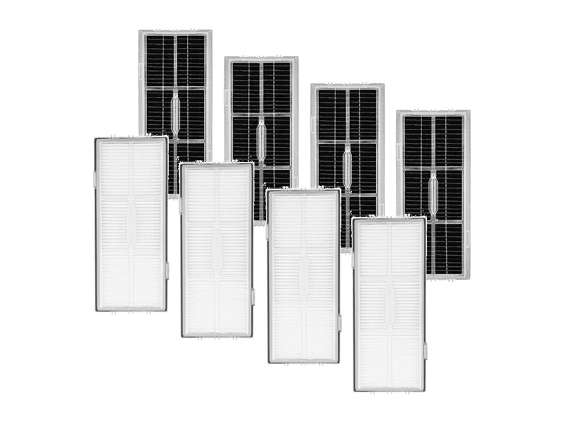 Kit com 8 Filtros Hepa de Reposição para Aspirador Robô S8/s8+/ S8 Pro Ultra Carvão Ativado BRILVIBERA