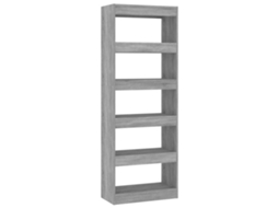 Book Cabinet, Book Cabinets Vidaxl Cinzeto Madeira Processada (n/a)