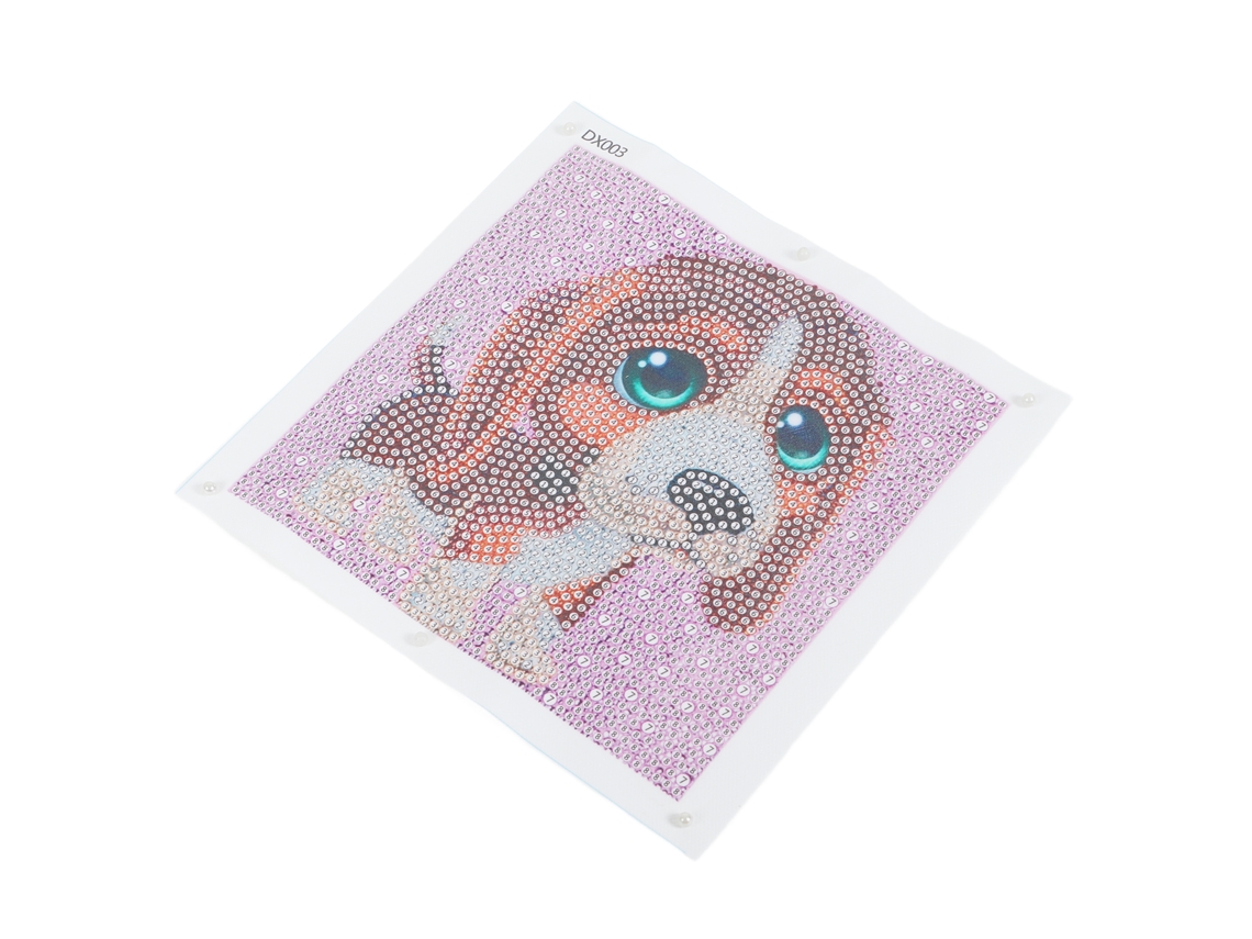 Kit De Pintura De Piedras Strass Cachorro Animado Diy Decoración De Habitación 5d Reduce Estrés Alta Viscosidad