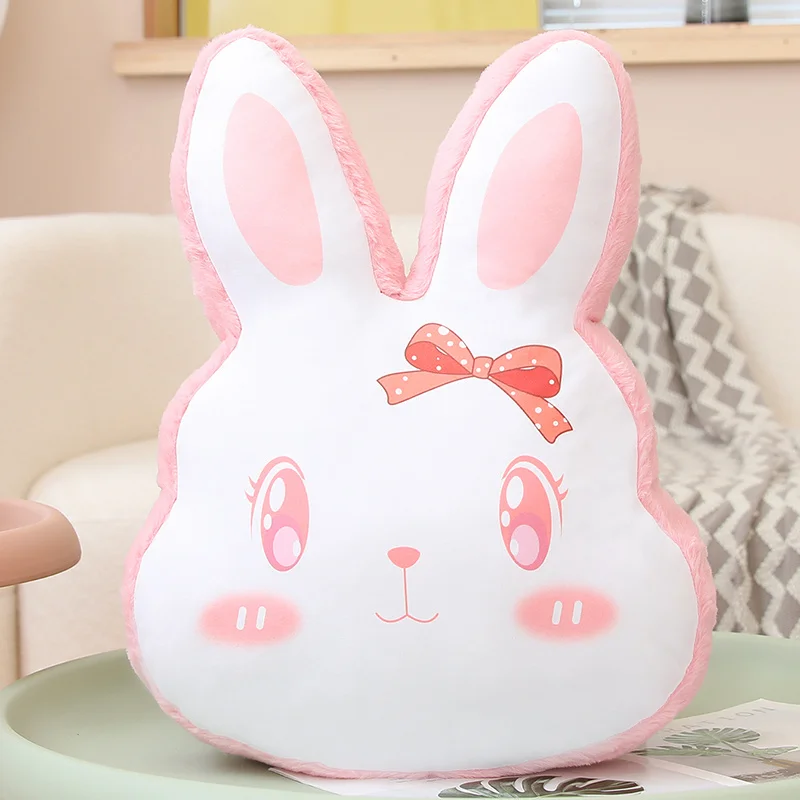 Almofada/travesseiro Decorativo Adulto com Estampa de Coelho MDUG (rosa, 50 Cm de Altura, 40 Cm de Largura)