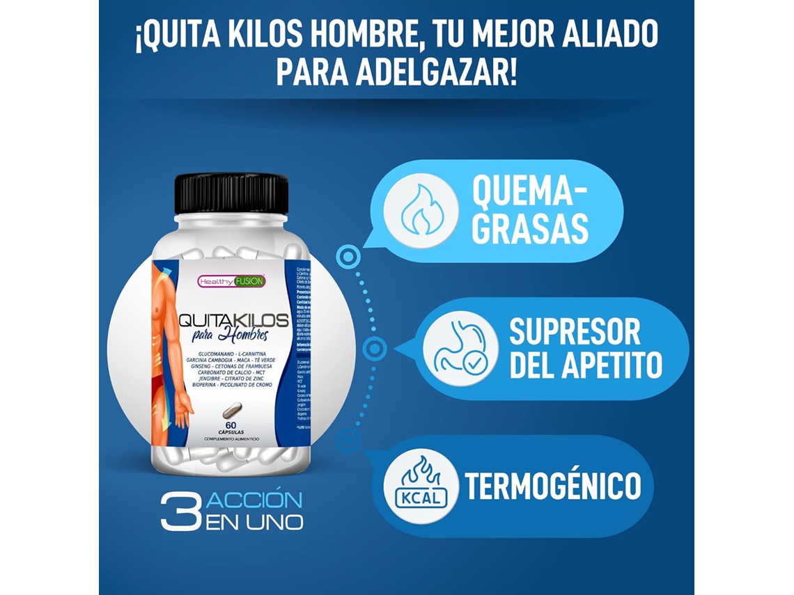 HEALTHY FUSION Quita Kilos Homem Emagrecimento Poderoso para Homens Redefina Sua Silhueta Melhore Seu Treinamento Físico 60 Você