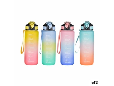 Garrafa De Água Bewinner Multicolor 800 Ml 7,5 X 23,5 Cm (12 Unidades)