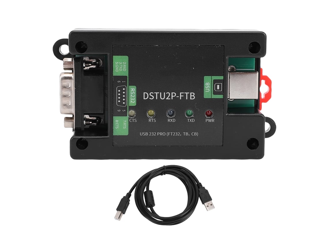 Módulo Conversor Serial Pro Usb Para Rs232 Com Isolação De Energia Db9 Macho Usb B