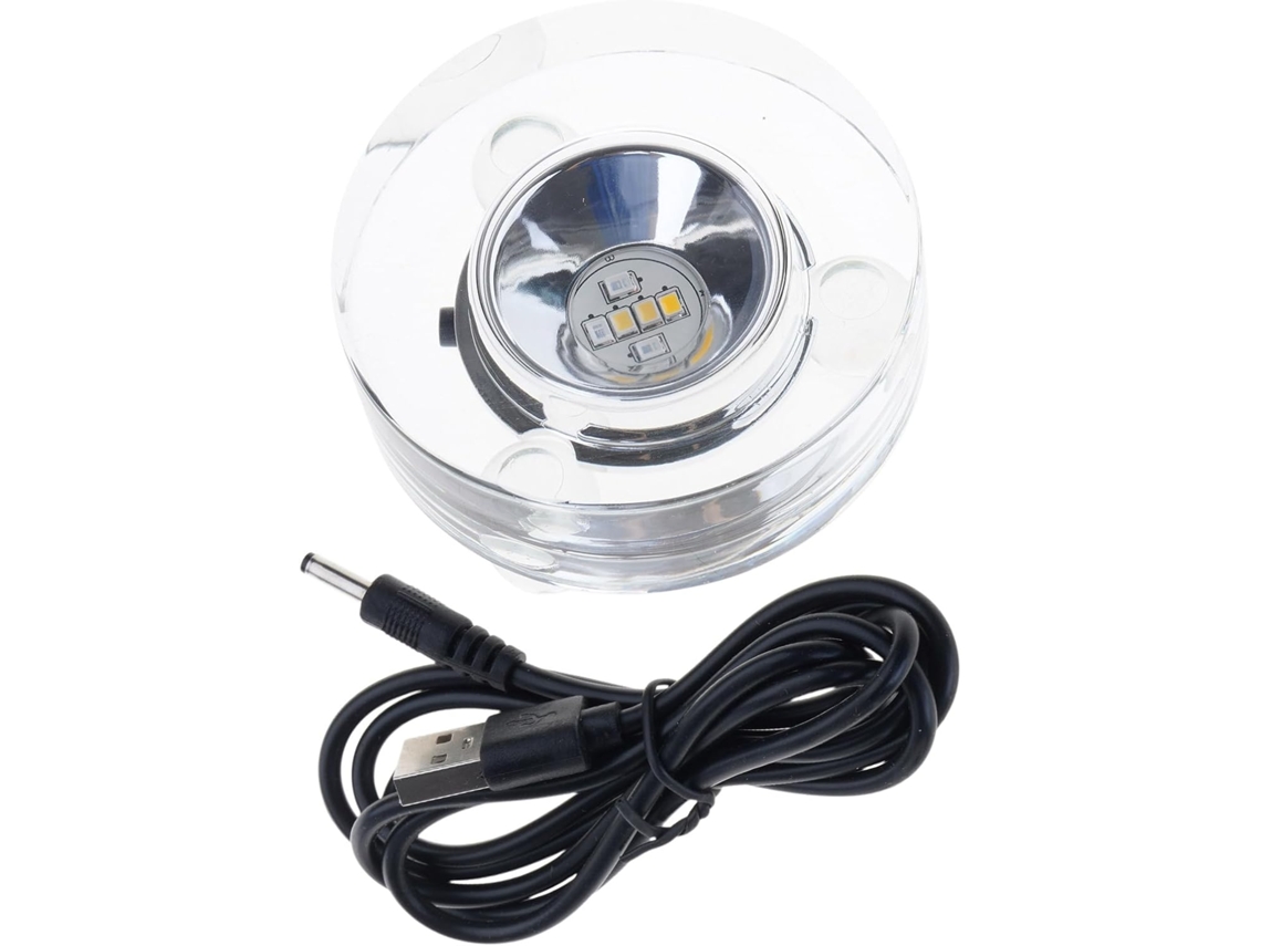 Suporte Iluminado Com Múltiplos Efeitos De Cor E Base Estável, Ideal Para Vitrines E Expositores De Presentes, Além De