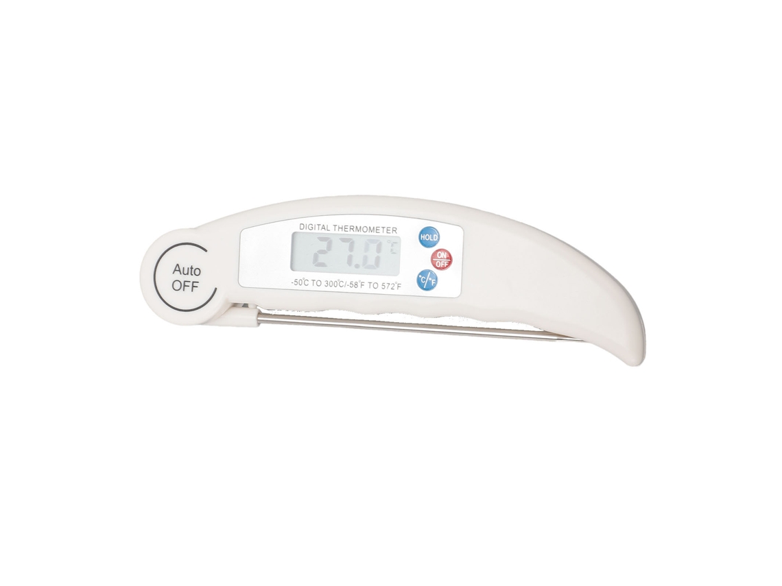 Termómetro Digital De Carne Inalámbrico Plegable Para Cocina Y Barbacoa Blanco
