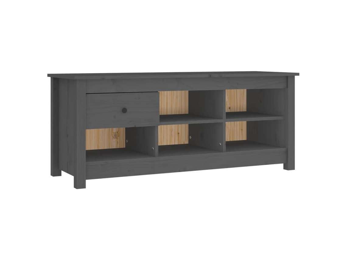 Sapateira 110x38x45,5 Cm Pinho Maciço Cinzento MAISON EXCLUSIVE