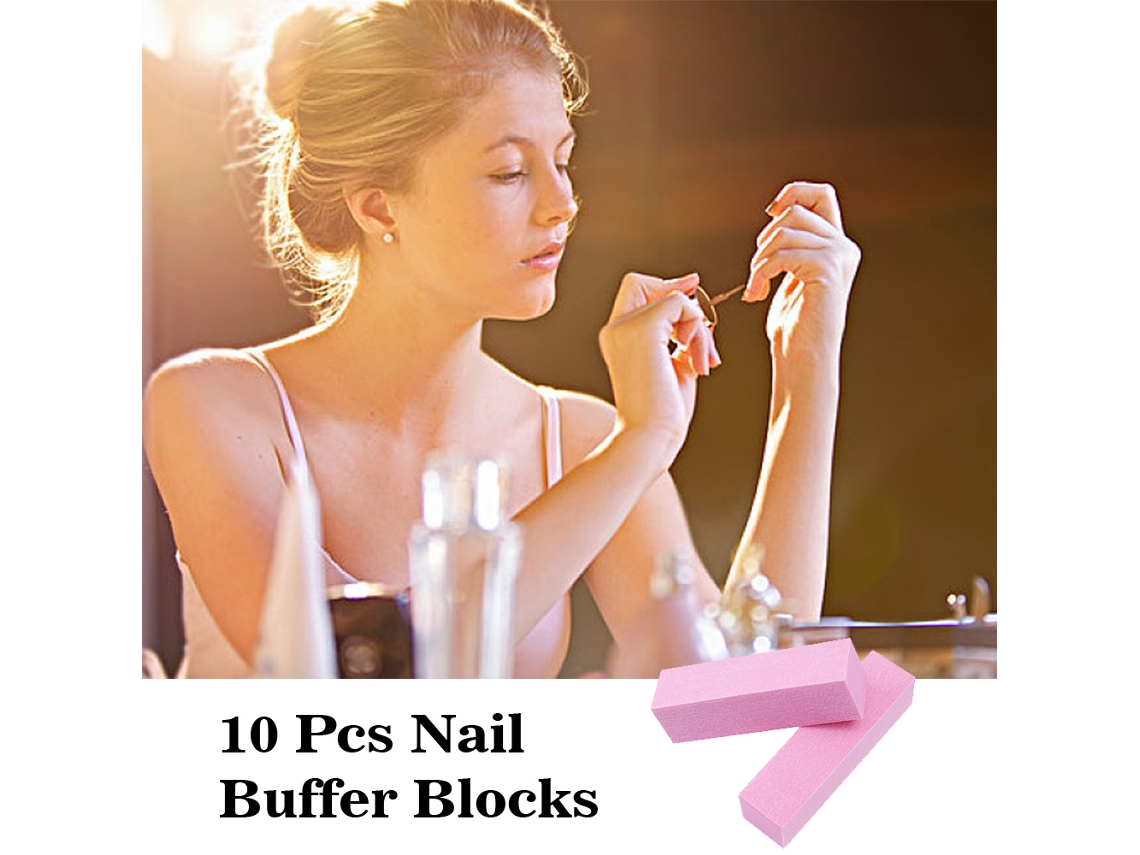 10 Blocos De Lixas De Sponge Para Unhas Buffer Lixas De Manicure Pedicure Polimento
