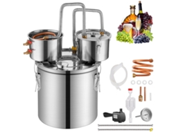 Destilador de álcool de água sem gás VEVOR com barril com bomba de água 8 W 19 L