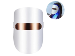 Máscara Facial De Led Para Rejuvenescimento Da Pele - Terapia Com Luz Vermelha, Azul E Laranja Para Acne, Rugas E Melhora Do Tom Da Pele.