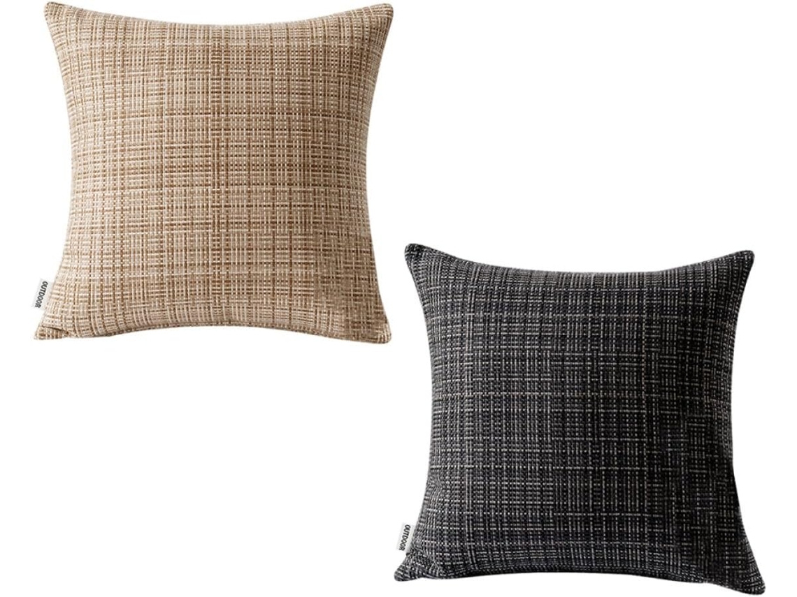 Fronhas de Poliéster Listradas Ao Estilo Americano, Conjunto 2 Peças. Capas Decorativas para CHABERLU
