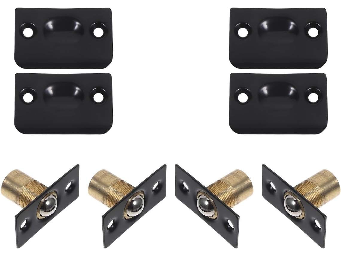 Stobaza Conjunto De 4-fechos Porta Ajustáveis Com Esfera E Placa Batente Em Aço Inoxidável Armário