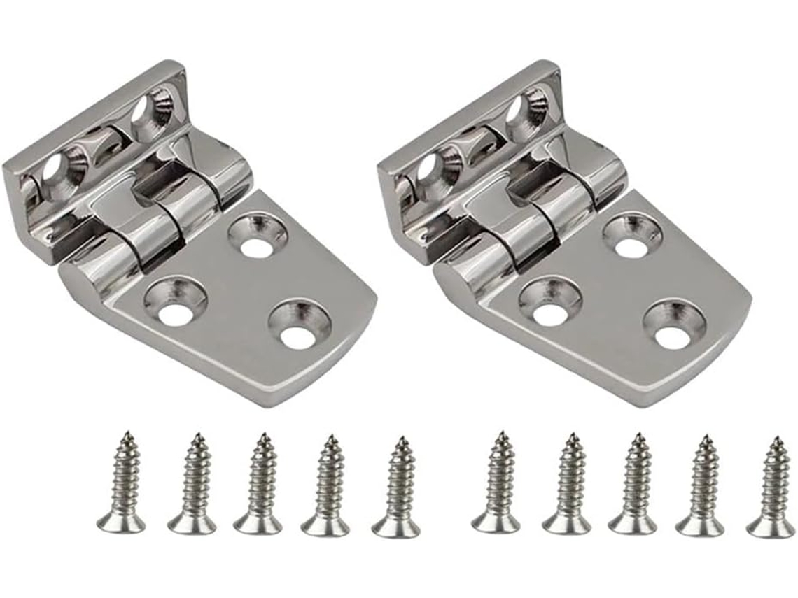 Conjunto De 2 Dobradiças Reforçadas Em Aço Inoxidável 316 Para Barcos, Iates, Veículos Recreativos, Portas, Armários E