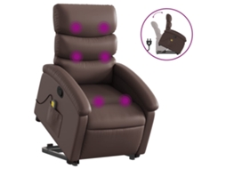 Stand Up Massage Recliner Chair, Stand Up Massage Recliner Chairs Vidaxl Marrom Couro Artificial