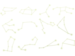 Adesivos Parede Luminosos Estrelas Plástico Brilham Escuro 5 Conjuntos Adesiva Dupla Fáceis Remover Tetos GOKOCO