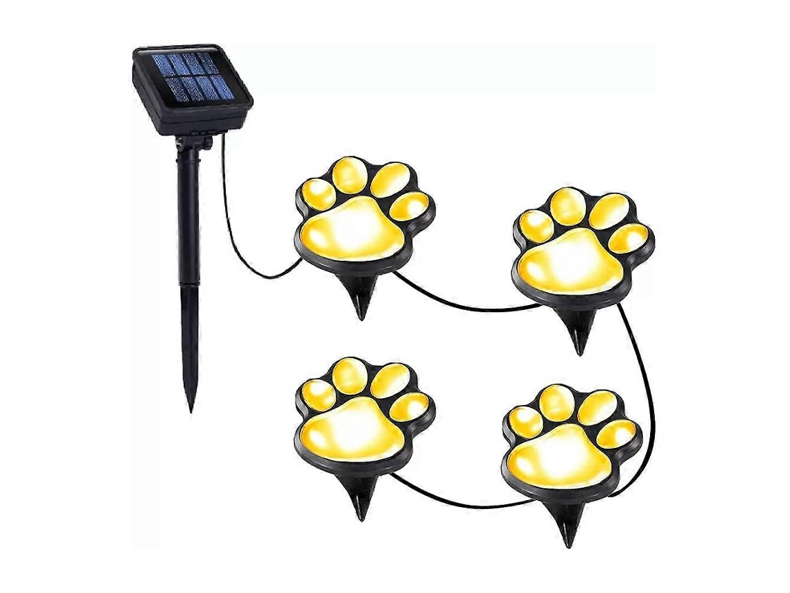 CONJUNTO DE 8 LUMINÁRIAS SOLARES AQUAFORGE IP65 com 8 LEDs luz quente