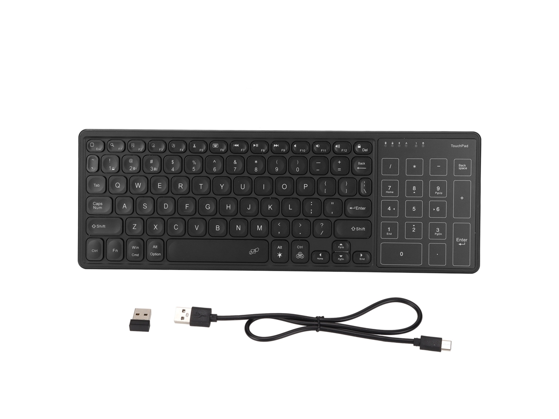 2026 teclado Sem Fio com Touchpad