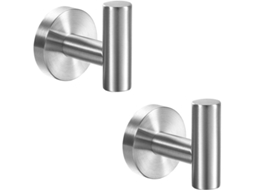 Gancho De Toalla De Acero Inoxidable Sus304 De Níquel Cepillado Moderno Para Baño Cocina Pared Resistente Al Óxido 2 Piezas