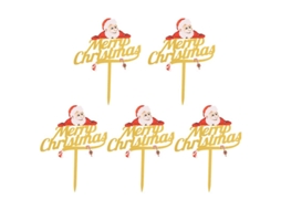 5 Unidades De Topo De Bolo Para Festa De Natal