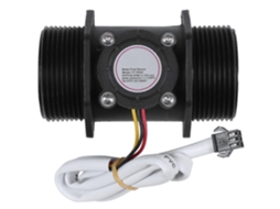 Sensor de fluxo de água turbina DN40 1,5 polegadas controle de vazão 5~200l/min plástico preto