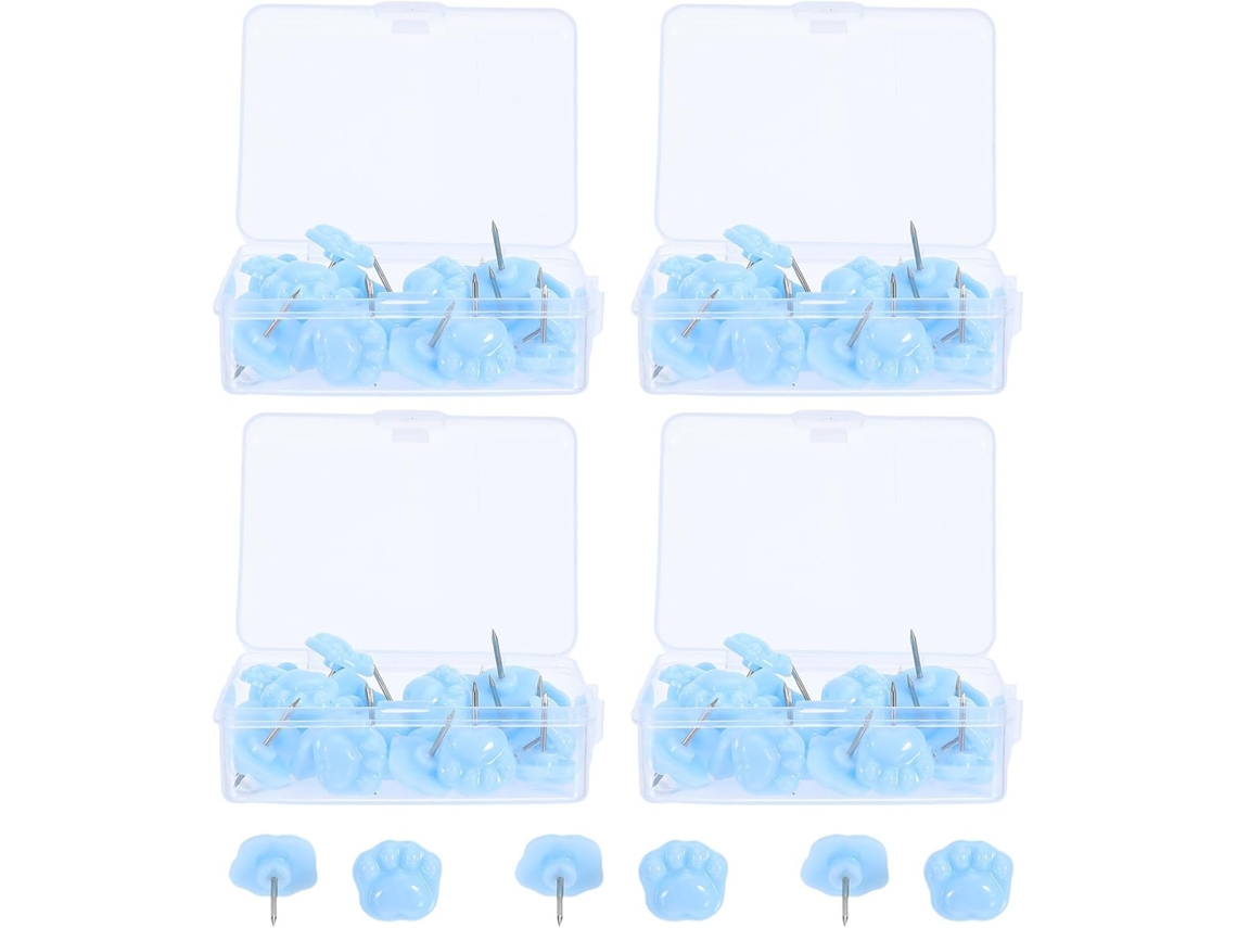 Plafope Decorative Alfinetes To Light Papers In Paper Boxes, Pata Urso Format, 4 Small Boxes