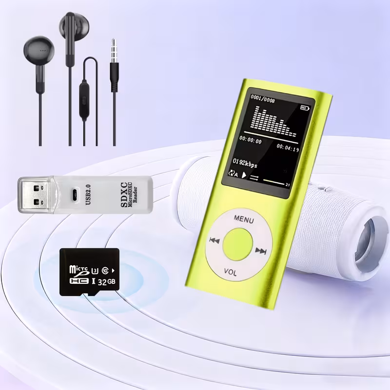 Leitor Mp3/mp4 Com Ecrã 1.8 E 32gb Incluído Para Música, Vídeos, Fotos E Ebooks Rosae