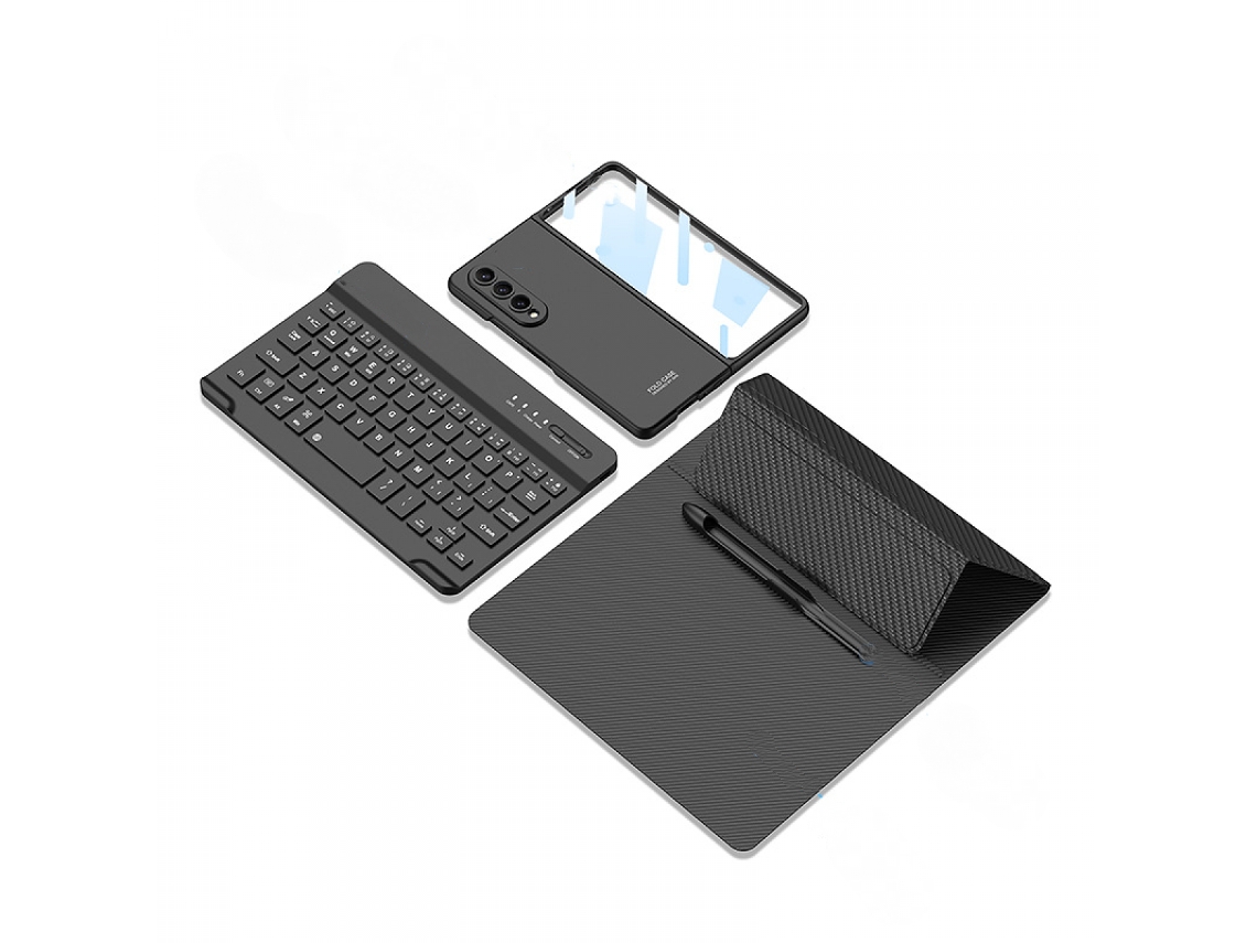 Capa Com Teclado Bluetooth Compatível Com Samsung Galaxy Z Fold 4, Destacável