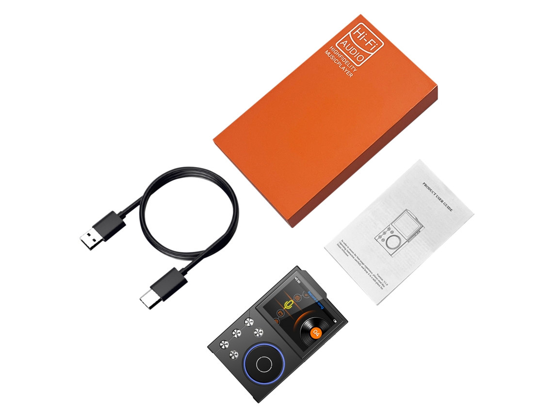 Tela Colorida Tft De 2.4" Reprodutor De Mp3 Bt 16gb Áudio De Alta Resolução Portátil Para Carro