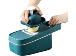 Rallador de Queso Manual com Recipiente, Rallador de Verduras para Limão Alho Cenouras de Aço Inoxidável