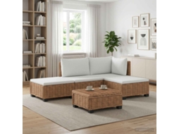 Vidaxl 4 Unid. Conjunto De Lounge Em Rattan Com Almofadas Gendt