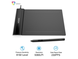 Tablet Digital De Desenho Veikk S640 Com Caneta Sem Bateria 8192 Níveis De Sensibilidade À Pressão Para Android Windows Mac Linux