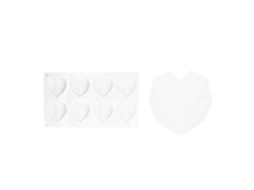 Molde De Silicona Comestible Corazón 2 Piezas Para Hornear Chocolate Fondant Bodas Diy