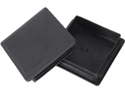 2 Tampões Plásticos Quadrados De 80 Mm Para Inserções Tubos