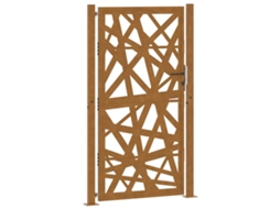Garden Gate, Garden Gates Vidaxl Marrom Aço Resistente Às Intempéries (100 X 175 Cm)