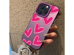 Capa Para Iphone 17 Laser Purple Heart 2h289p2