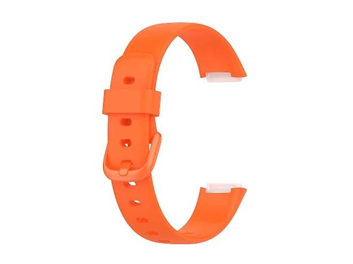 Pulseira De Relógio Lurelia Para Fitbit Luxe Silicone Color Buckle Laranja