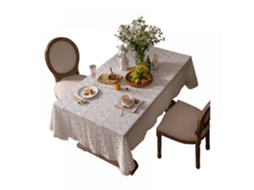 Toalha De Mesa De Renda De Algodão Branca Retangular Quadrada Toalha De Mesa Outono Natal Lavável Capa De Mesa Para Festa De Casamento Even -slowmoose
