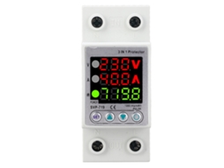 Protetor De Tensão Ajustável Auto-resetável Com Display Ac230v 1-40a Svp-719-40a N