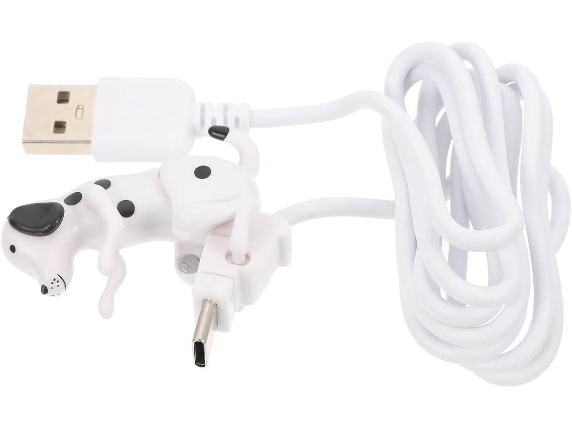 Cabo De Carregamento Usb Tipo C Creative Dog, Carregamento Rápido Em Plástico.